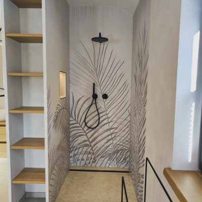 Nasszellentapete, Duschtapete